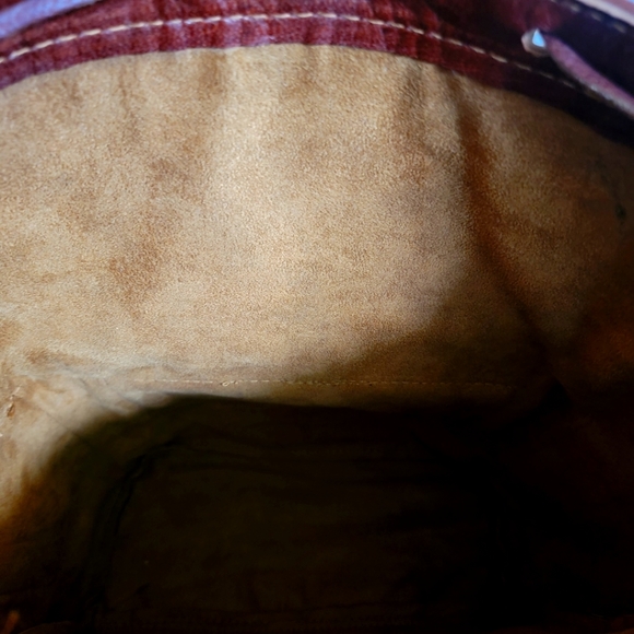 Red Brown Handmade Genunine Goat Leather Satchel Backpack - Picture 8 of 8